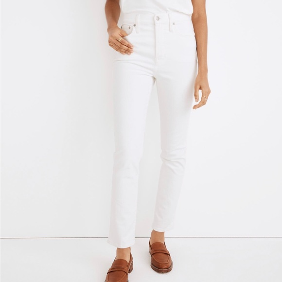 Madewell The Petite High-Rise Perfect Vintage Jean in Tile White Size 28P - Picture 1 of 9